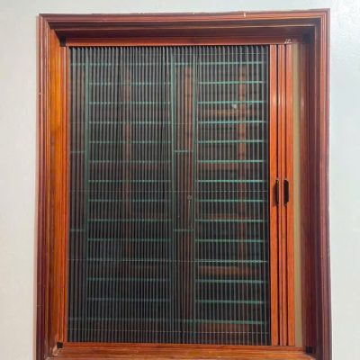 Cửa lưới chống muỗi khung vân gỗ